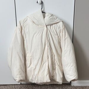 Free People Cream Puffer Jacket